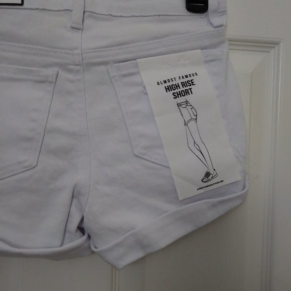 Almost Famous Distress Shorts Size 3 White - Picture 10 of 14